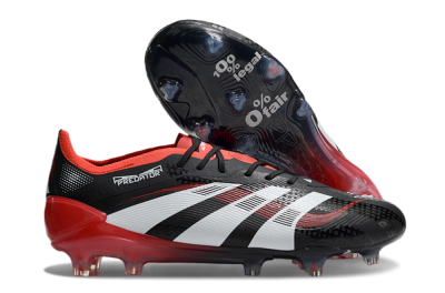 Adidas Predator 24 Elite FG Low-Tops Football Boots - Black/White/Red