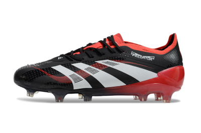 Adidas Predator 24 Elite FG Low-Tops Football Boots - Black/White/Red