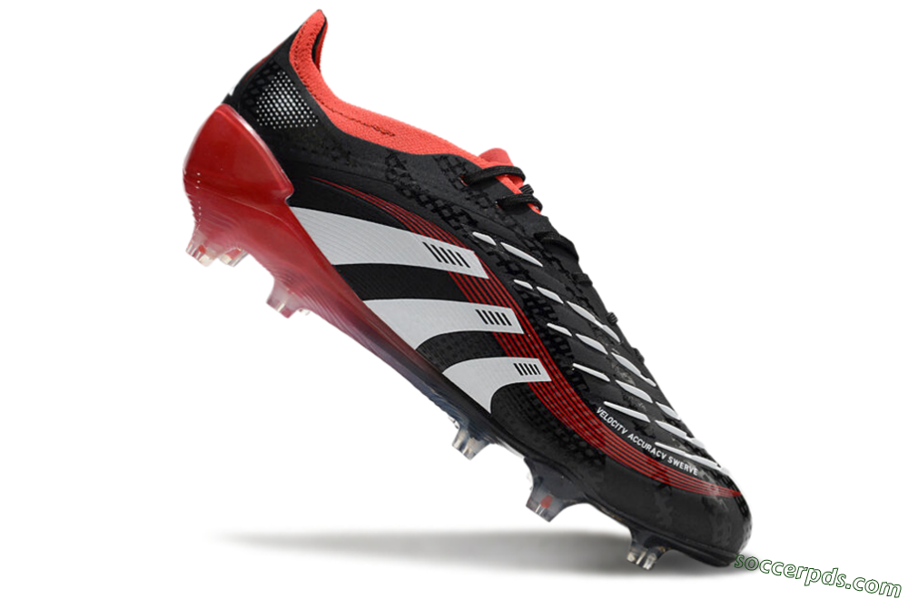 Adidas Predator 24 Elite FG Low-Tops Football Boots - Black/White/Red 4