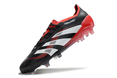 Adidas Predator 24 Elite FG Low-Tops Football Boots - Black/White/Red