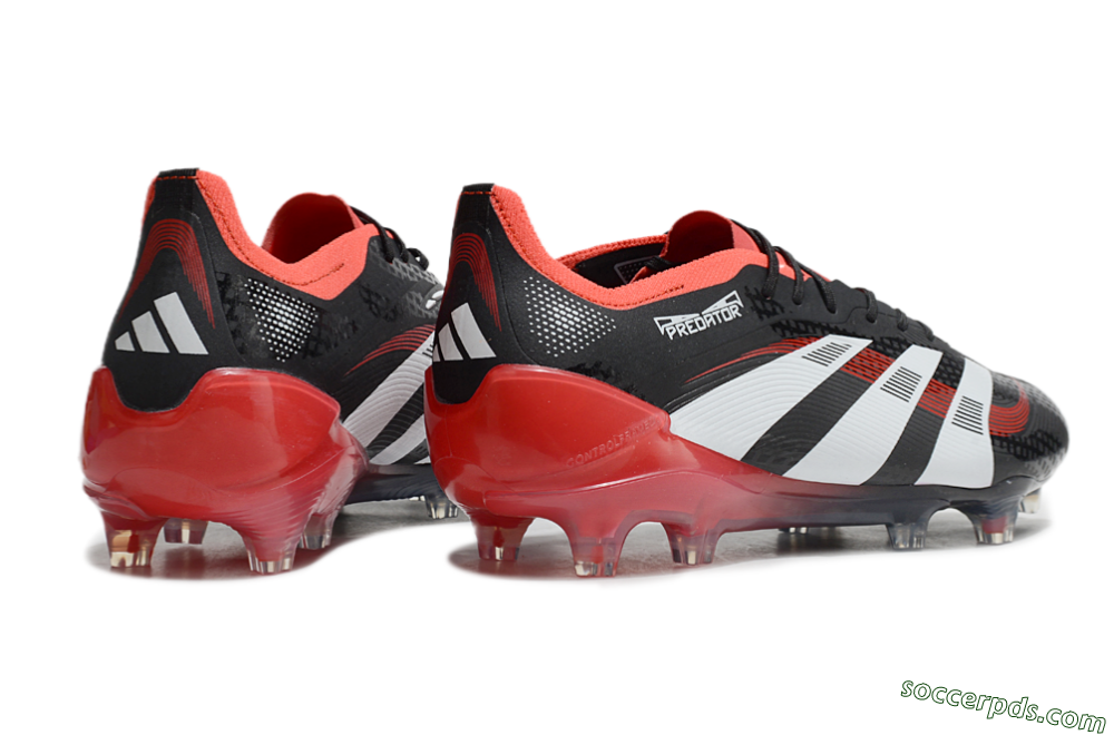 Adidas Predator 24 Elite FG Low-Tops Football Boots - Black/White/Red 6