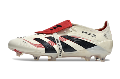 Adidas Predator Elite Foldover Tongue FG Low-Tops Football Boots - Beige/Black/Red