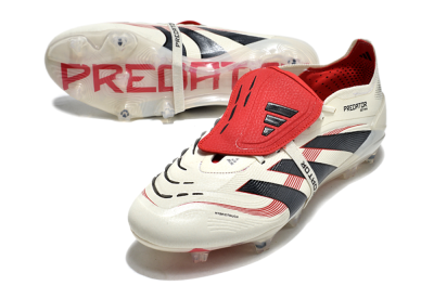 Adidas Predator Elite Foldover Tongue FG Low-Tops Football Boots - Beige/Black/Red