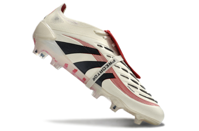 Adidas Predator Elite Foldover Tongue FG Low-Tops Football Boots - Beige/Black/Red