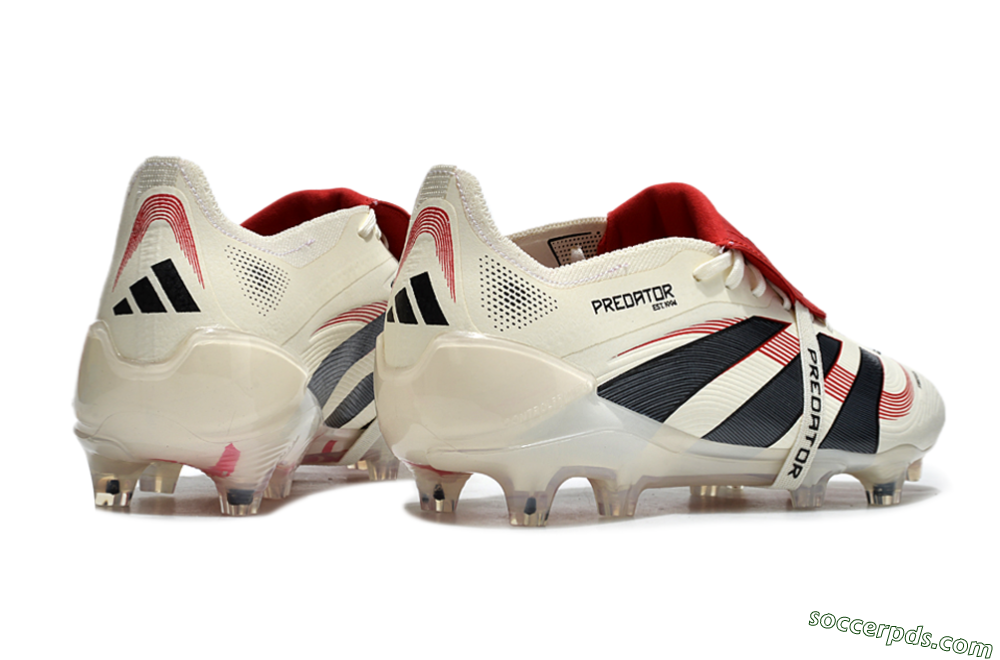 Adidas Predator Elite Foldover Tongue FG Low-Tops Football Boots - Beige/Black/Red 0