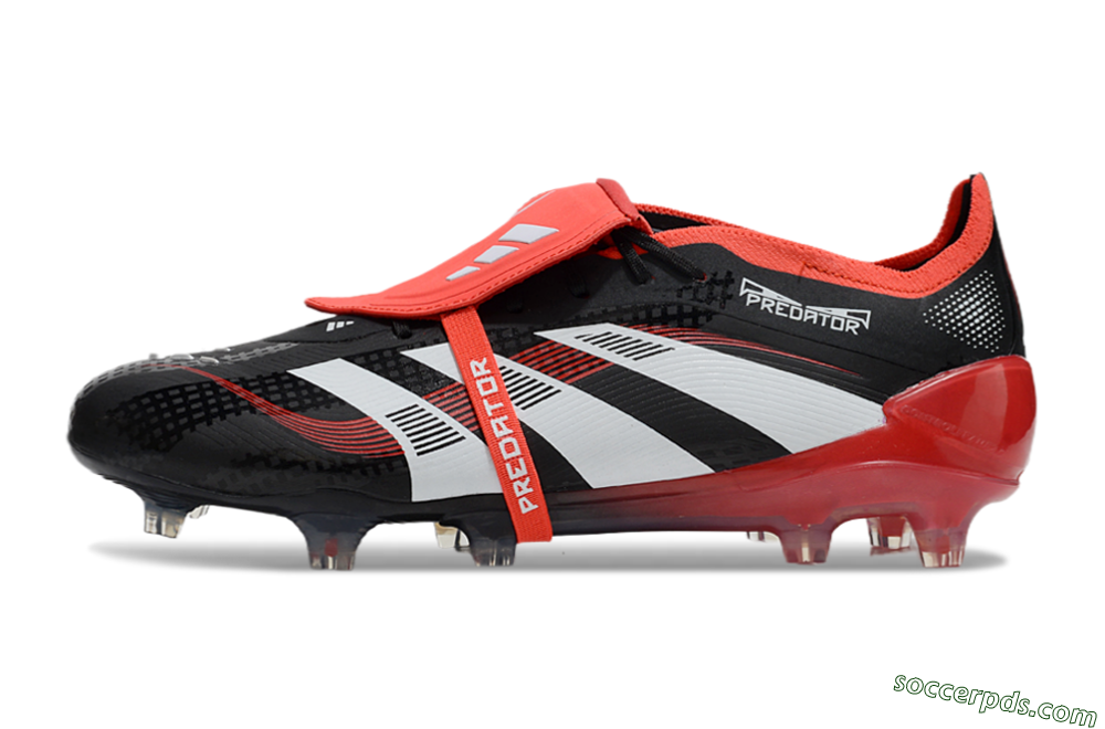 Adidas Predator Elite Foldover Tongue FG Low-Tops Football Boots - Black/White/Red 2