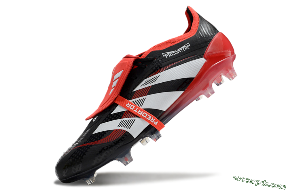 Adidas Predator Elite Foldover Tongue FG Low-Tops Football Boots - Black/White/Red 5