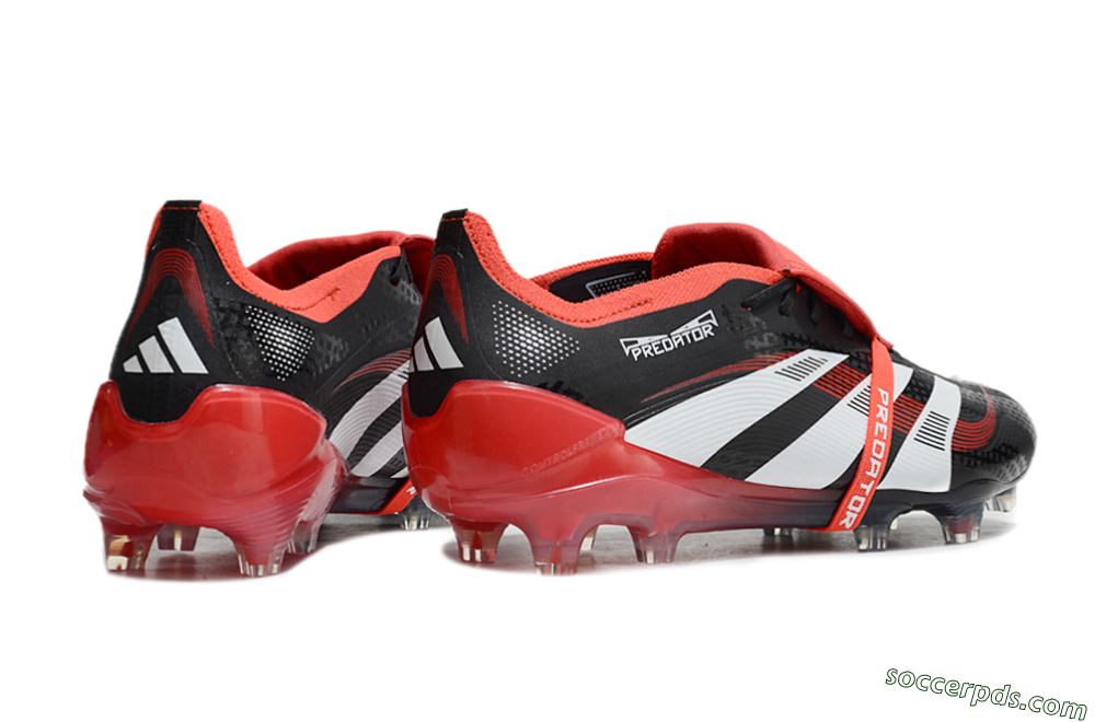 Adidas Predator Elite Foldover Tongue FG Low-Tops Football Boots - Black/White/Red 6