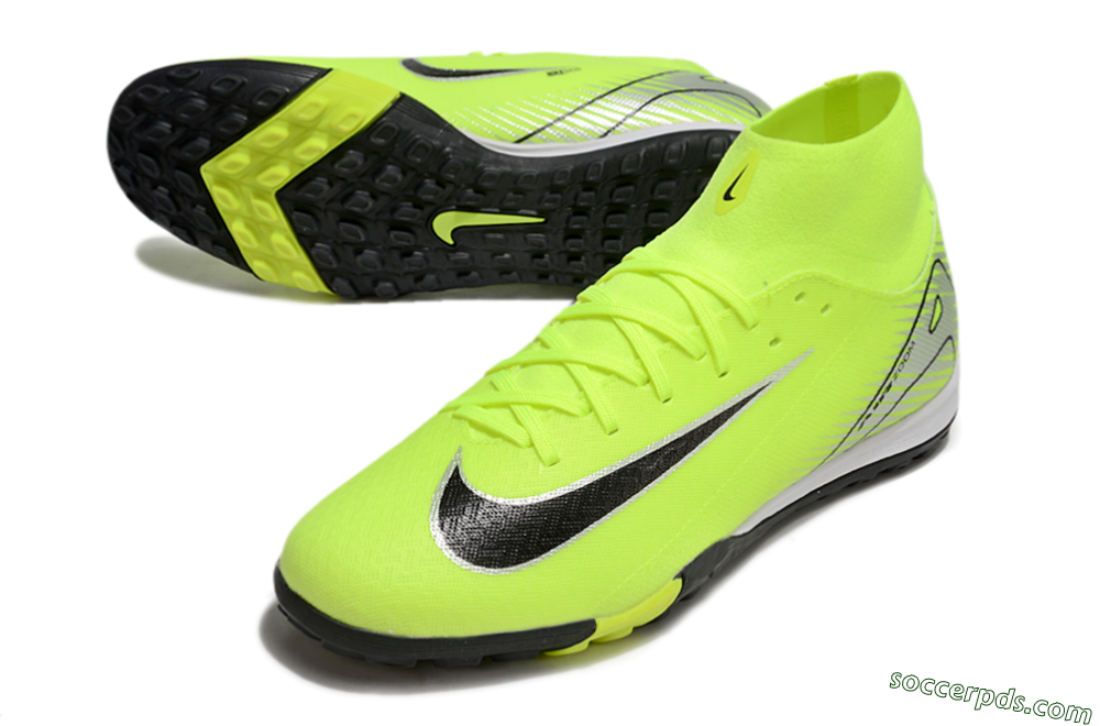 Nike Air Zoom Mercurial Superfly 10 Elite TF High-Tops Football Shoes - Yellow/Black/Silver 3