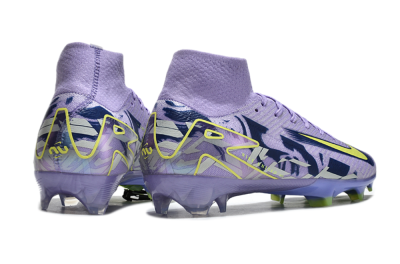 Nike Air Zoom Mercurial Superfly 10 Elite FG High-Tops Football Boots - Purple/Yellow/White