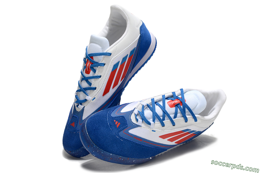 Adidas F50 Elite Messi IC Low-Tops Football Shoes - Blue/White/Red 3