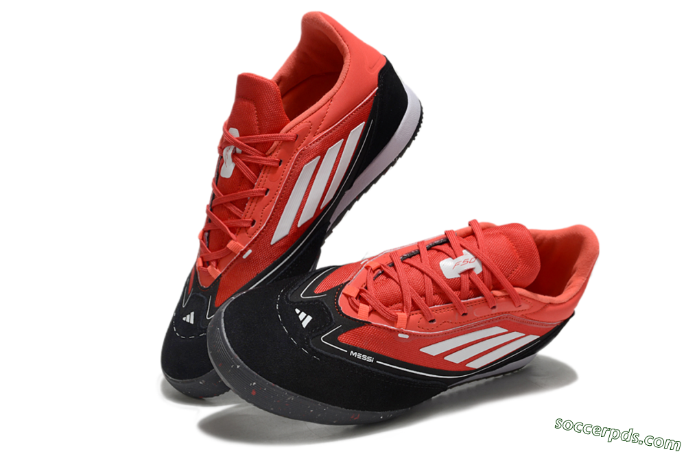 Adidas F50 Elite Messi IC Low-Tops Football Shoes - Red/White/Black 3