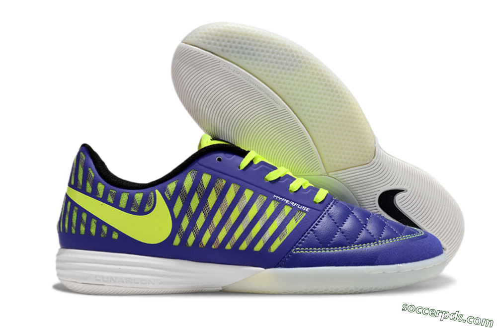 Nike Lunar Gato 2 IC Low-Tops Football Shoes - Blue/Yellow/White 1