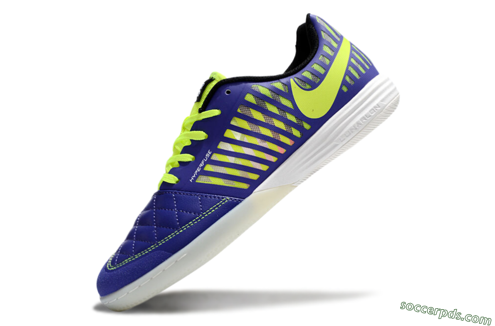 Nike Lunar Gato 2 IC Low-Tops Football Shoes - Blue/Yellow/White 5