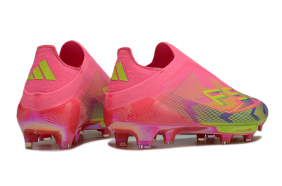 Adidas F50+ Elite Lightstrike Pro Laceless FG Low-Tops Football Boots - Pink/Blue/Yellow
