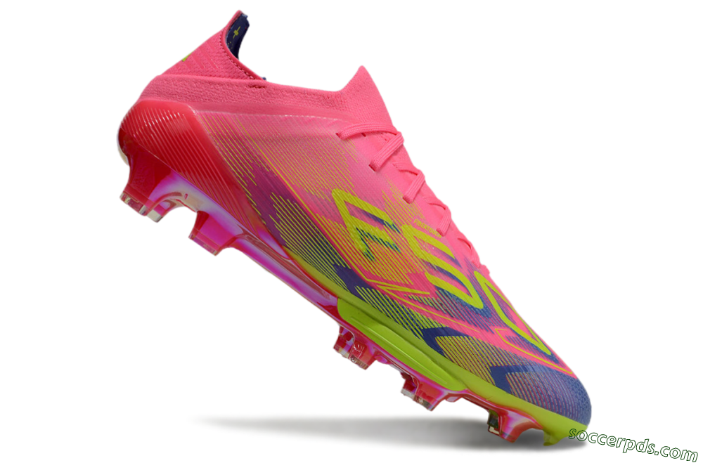 Adidas F50 Elite Lightstrike Pro FG Low-Tops Football Boots - Pink/Blue/Yellow 4