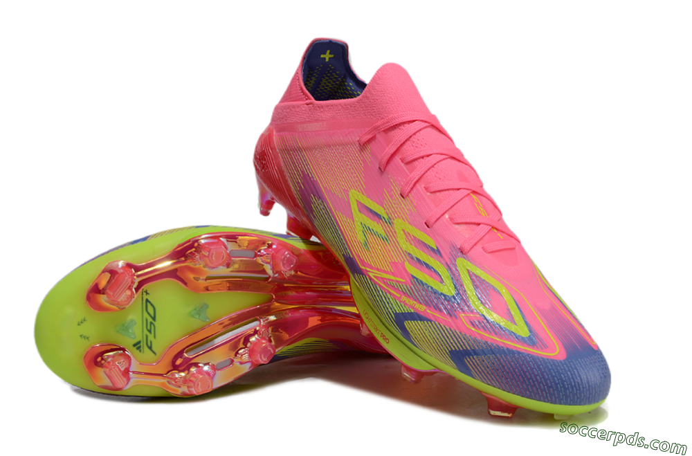 Adidas F50 Elite Lightstrike Pro FG Low-Tops Football Boots - Pink/Blue/Yellow 3