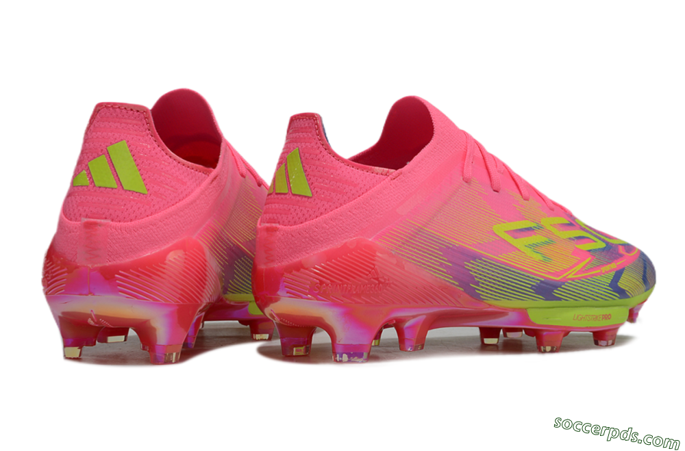 Adidas F50 Elite Lightstrike Pro FG Low-Tops Football Boots - Pink/Blue/Yellow 6