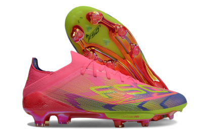 Adidas F50 Elite Lightstrike Pro FG Low-Tops Football Boots - Pink/Blue/Yellow