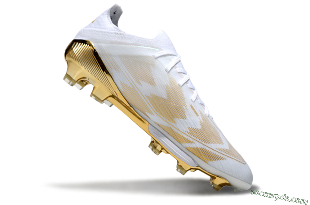 Adidas F50+ Elite Lightstrike Pro FG Low-Tops Football Boots - White/Gold 4