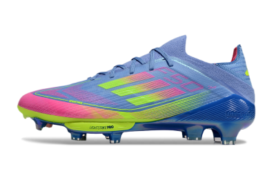 Adidas F50+ Elite Lightstrike Pro FG Low-Tops Football Boots - Blue/Pink/Yellow