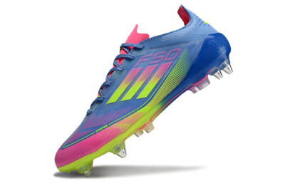 Adidas F50 Elite SG Low-Tops Football Boots - Blue/Pink/Yellow