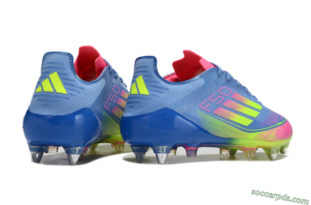 Adidas F50 Elite SG Low-Tops Football Boots - Blue/Pink/Yellow 6
