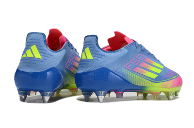 Adidas F50 Elite SG Low-Tops Football Boots - Blue/Pink/Yellow