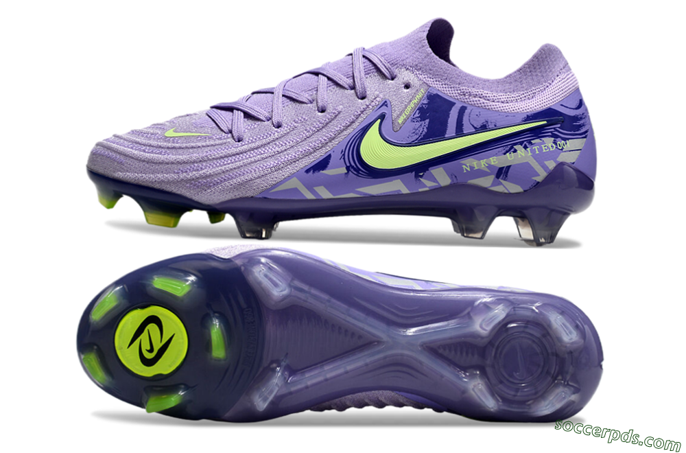 Nike Phantom Luna Elite FG Low-Tops Football Boots - Purple/Yellow/White 0