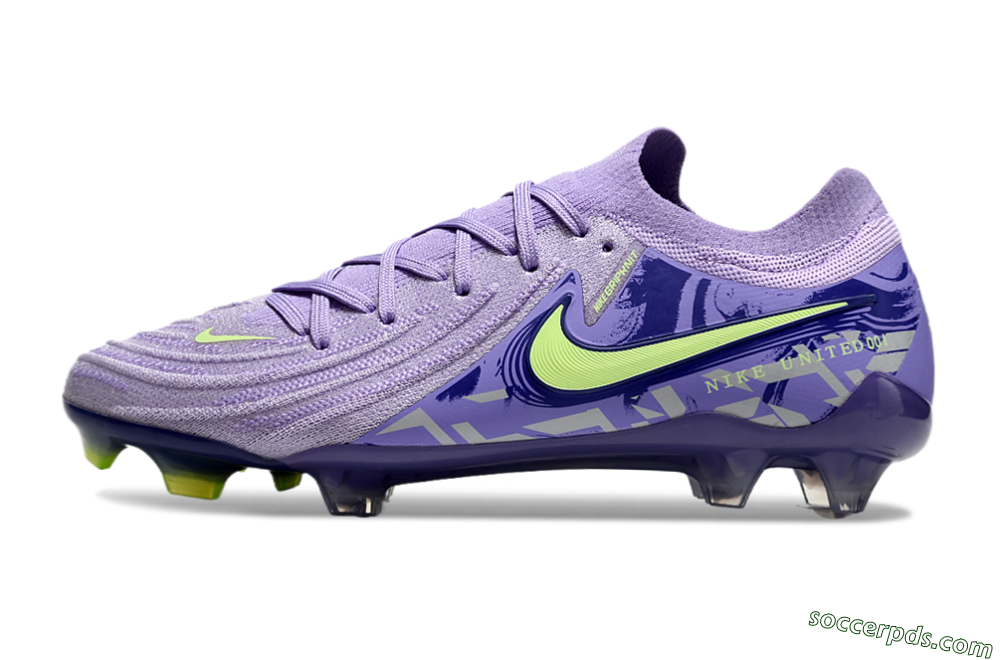 Nike Phantom Luna Elite FG Low-Tops Football Boots - Purple/Yellow/White 2