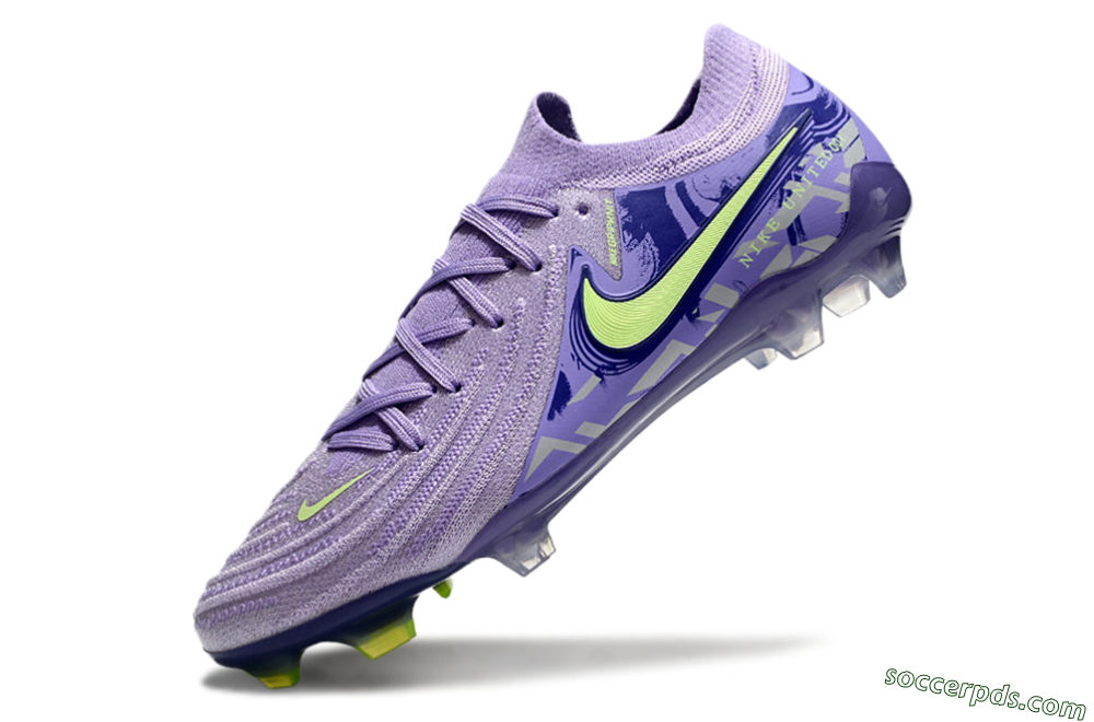 Nike Phantom Luna Elite FG Low-Tops Football Boots - Purple/Yellow/White 5