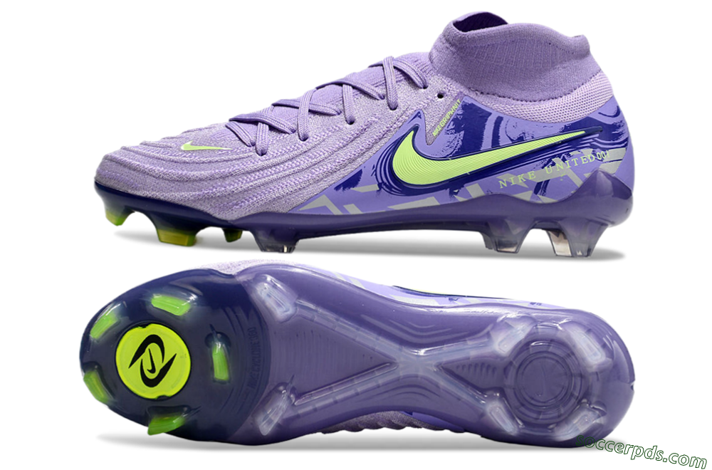 Nike Phantom Luna Elite FG High-Tops Football Boots - Purple/Yellow/White 0