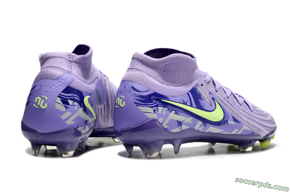 Nike Phantom Luna Elite FG High-Tops Football Boots - Purple/Yellow/White 6