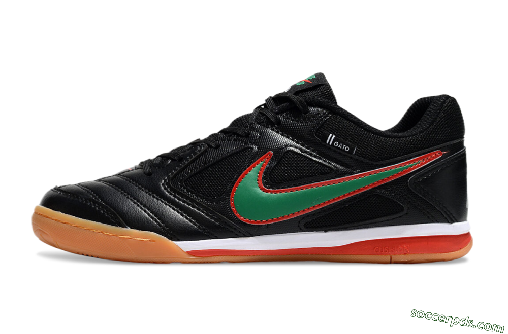 Supreme x Nike SB Gato IC Low-Tops Football Shoes - Black/Green/Red 2