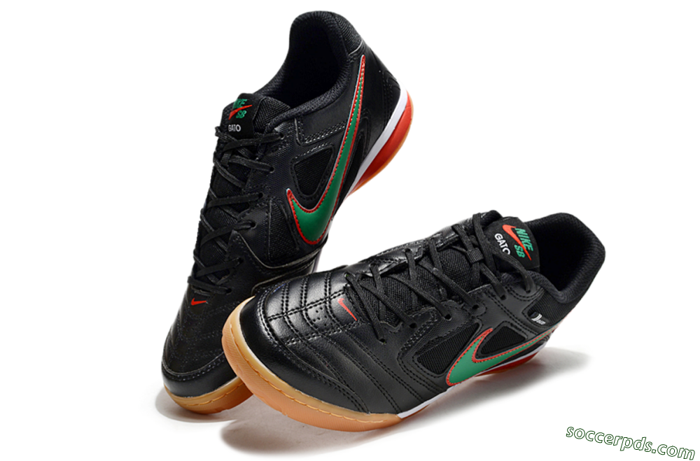 Supreme x Nike SB Gato IC Low-Tops Football Shoes - Black/Green/Red 3