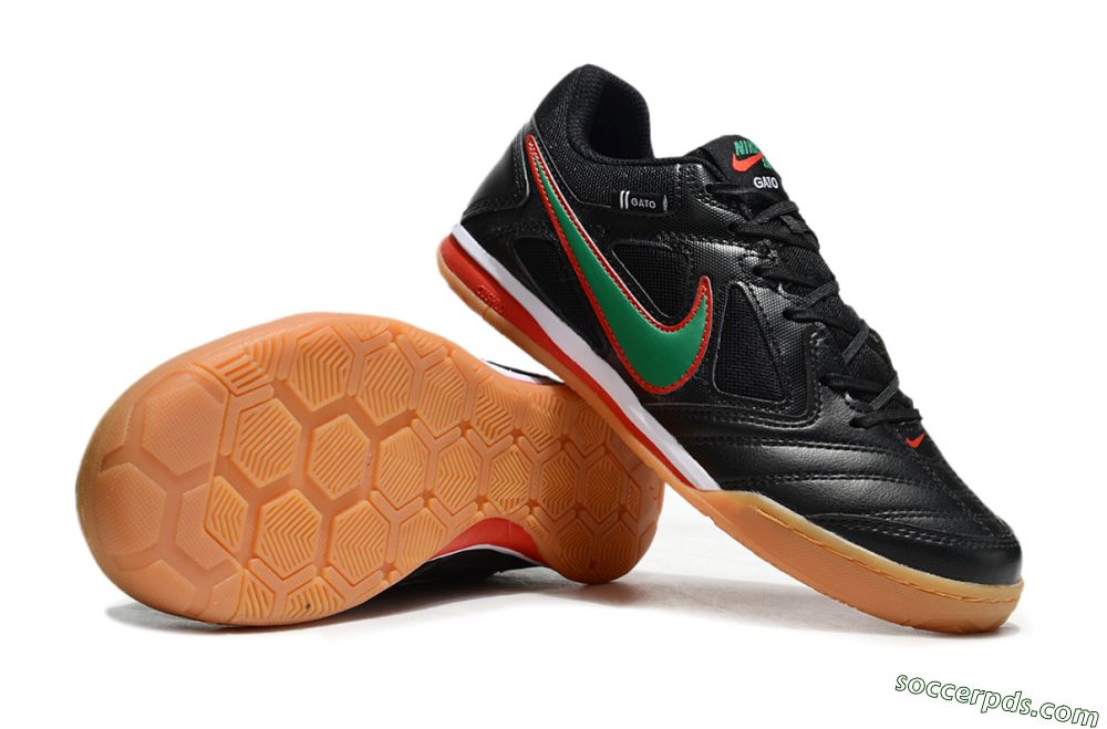 Supreme x Nike SB Gato IC Low-Tops Football Shoes - Black/Green/Red 0