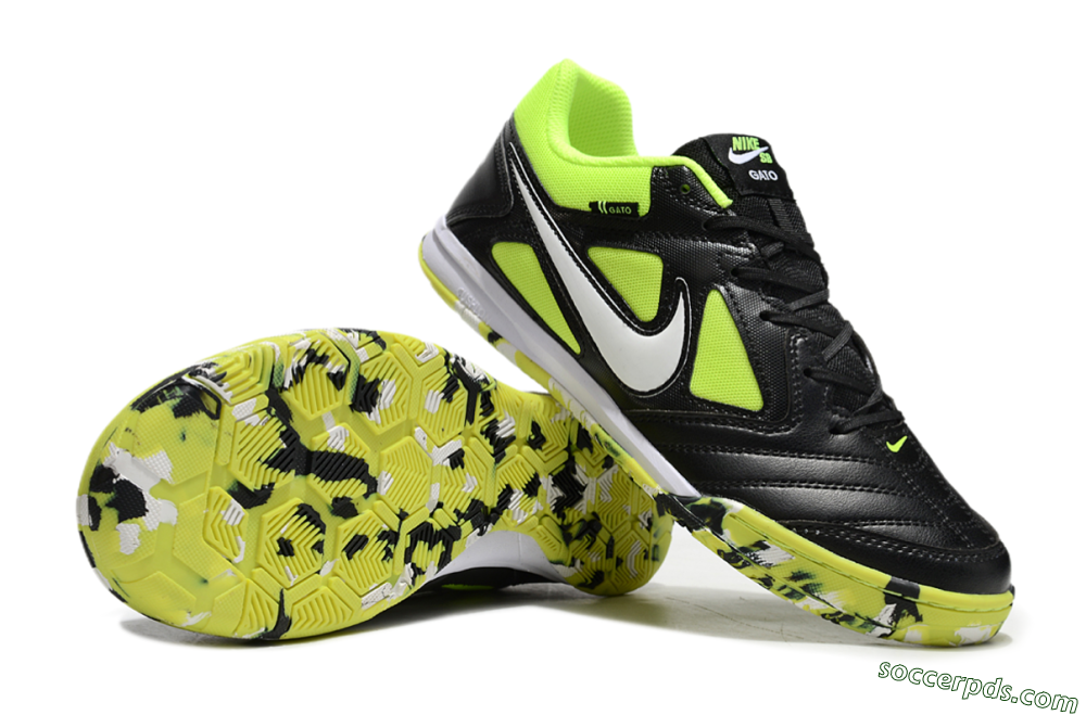 Supreme x Nike SB Gato IC Low-Tops Football Shoes - Black/Yellow/White 0