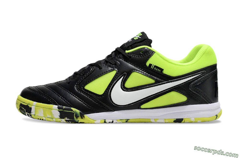Supreme x Nike SB Gato IC Low-Tops Football Shoes - Black/Yellow/White 2