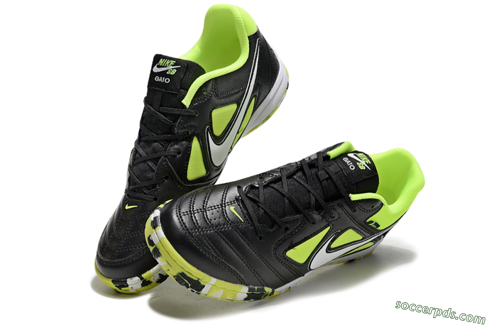 Supreme x Nike SB Gato IC Low-Tops Football Shoes - Black/Yellow/White 3