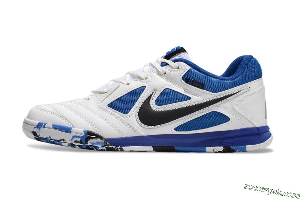 Supreme x Nike SB Gato IC Low-Tops Football Shoes - White/Blue/Black 2