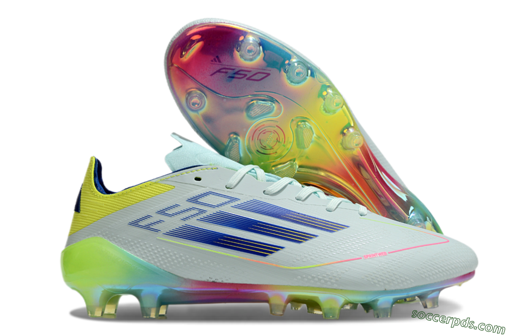 Adidas F50 Elite AG Low-Tops Football Boots - Jade/Blue/Yellow 1