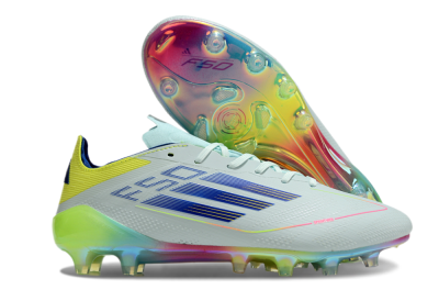 Adidas F50 Elite AG Low-Tops Football Boots - Jade/Blue/Yellow
