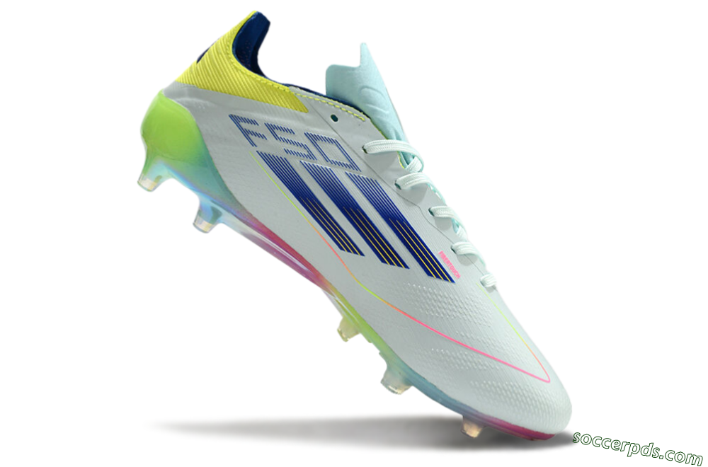 Adidas F50 Elite AG Low-Tops Football Boots - Jade/Blue/Yellow 4