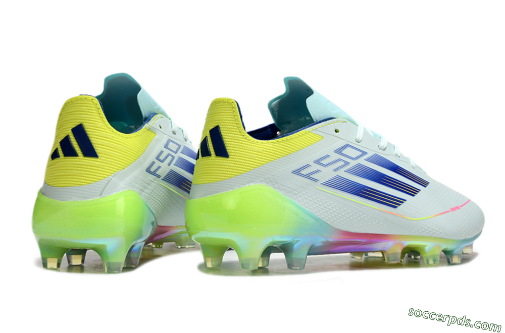 Adidas F50 Elite AG Low-Tops Football Boots - Jade/Blue/Yellow 6
