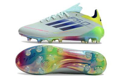 Adidas F50 Elite AG Low-Tops Football Boots - Jade/Blue/Yellow