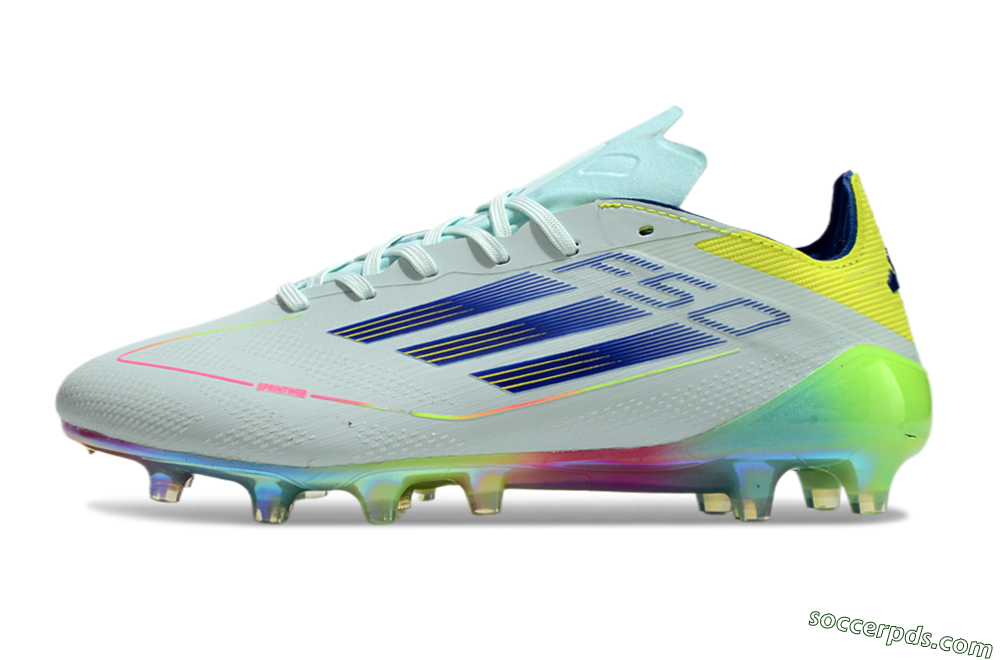 Adidas F50 Elite AG Low-Tops Football Boots - Jade/Blue/Yellow 2