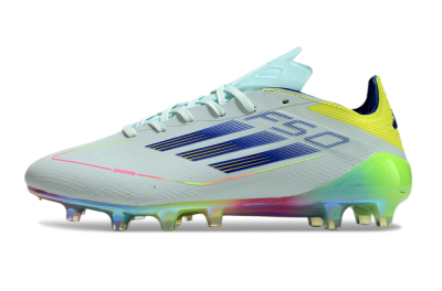 Adidas F50 Elite AG Low-Tops Football Boots - Jade/Blue/Yellow