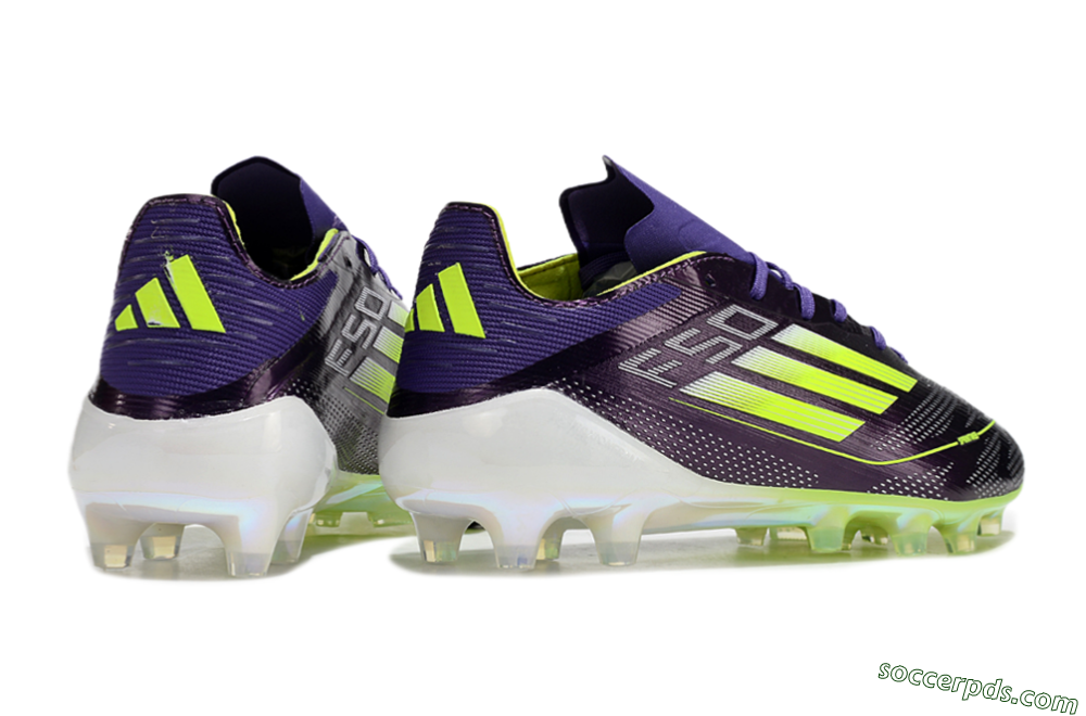 Adidas F50 Elite AG Low-Tops Football Boots - Purple/Yellow/White 6