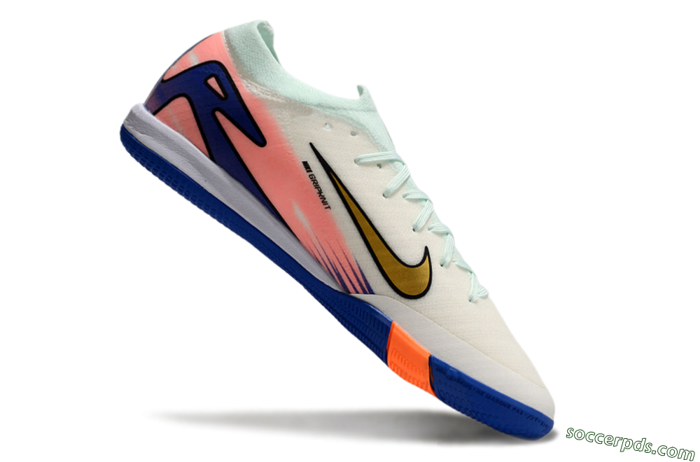 Nike Air Zoom Mercurial Vapor 16 Elite IC Low-Tops Football Shoes - Jade/Gold/Pink/Blue 4