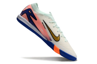 Nike Air Zoom Mercurial Vapor 16 Elite IC Low-Tops Football Shoes - Jade/Gold/Pink/Blue